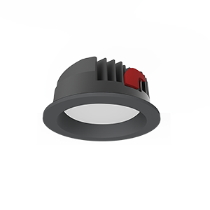 Светодиодный светильник VARTON DL-Pro круглый встраиваемый 183x80 мм 35 Вт 4000 K IP65 диаметр монтажного отверстия 160-175 мм черный RAL9005 муар